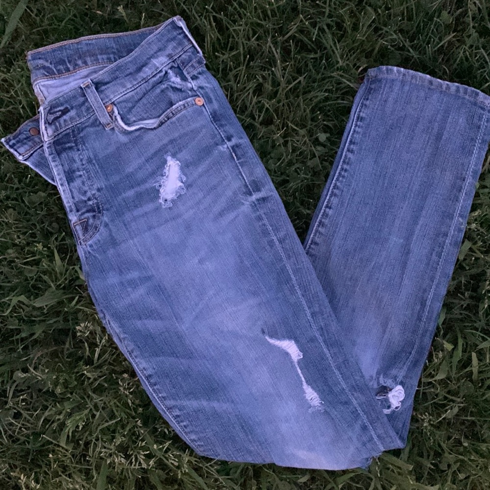 7 for all mankind skinny distressed jeans